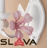 Бра с цветочным абажуром белое с розовым (SA006/1)