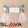Бра на 2 лампы с прозрачными плафонами из стекла (NN008/2W)
